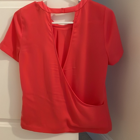J.Crew size XXS coral blouse open back with snap closure - Picture 2 of 6